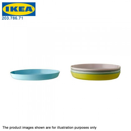 IKEA Kalas Assorted Colours 6 pcs Polypropylene Plastic Plate